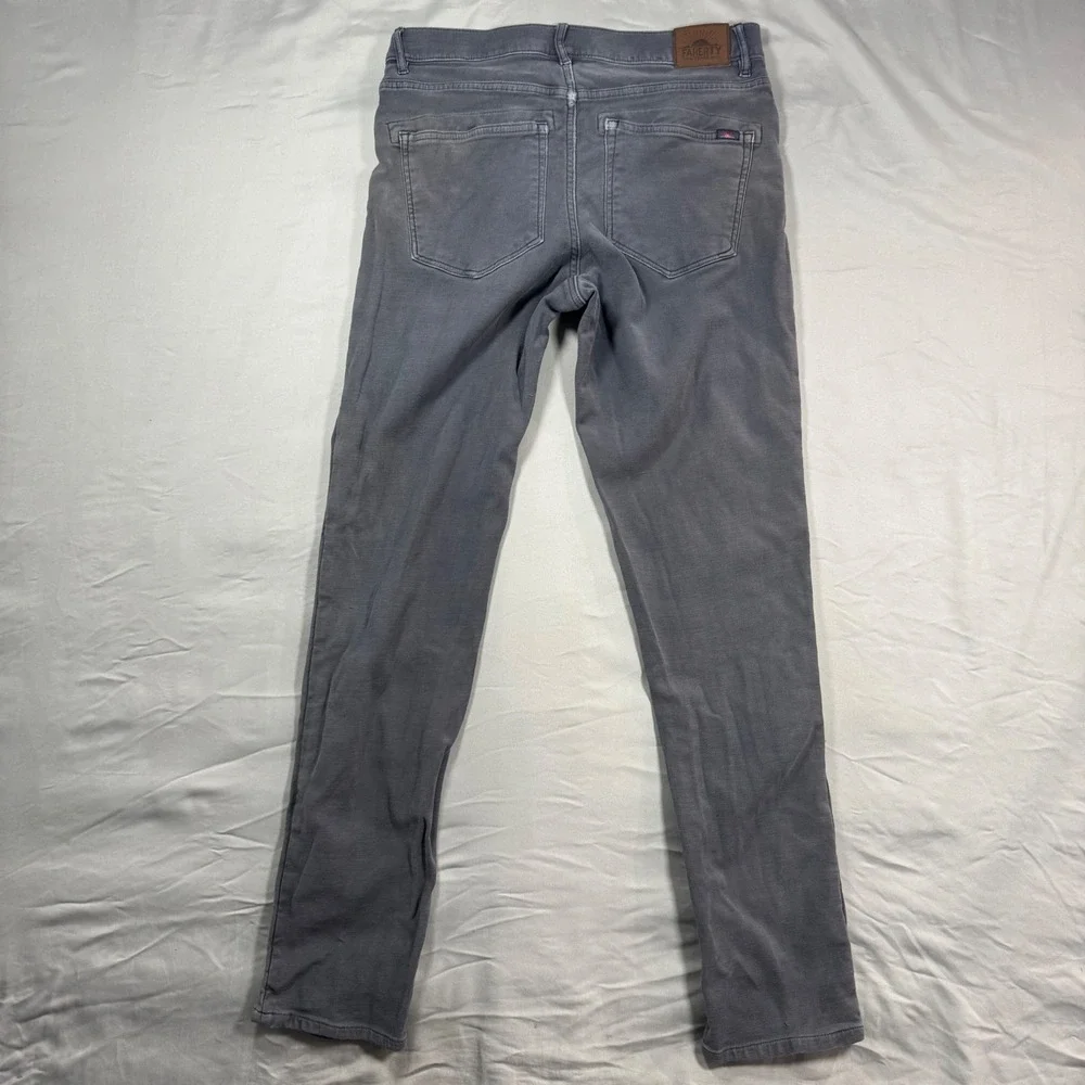 Lot of 2 Faherty Stretch Terry 5-Pocket Pant Mens 32 (31x31) Slim Straight - Picture 11 of 16